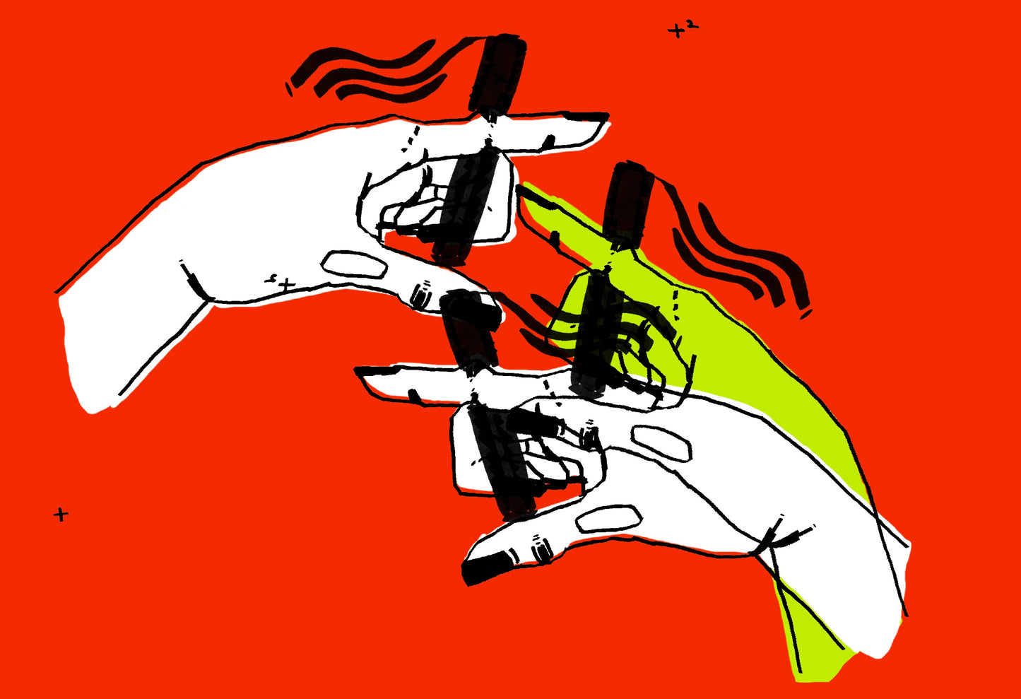 Smoke Break (Red) Print