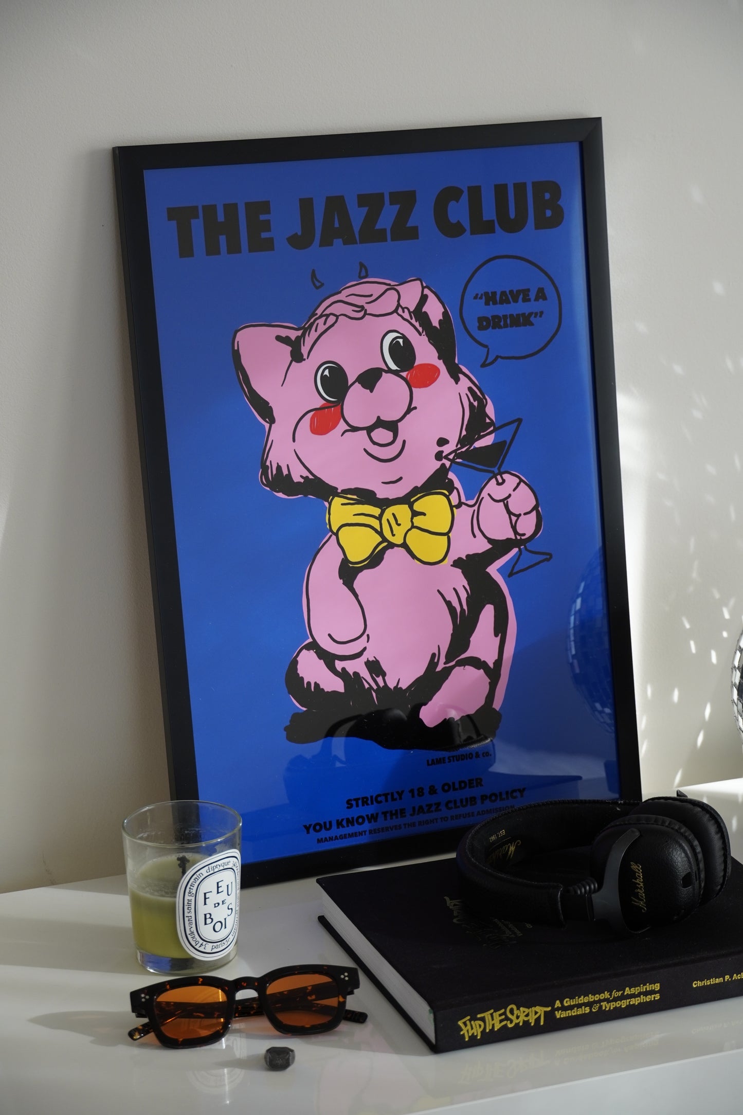 Jazz Cat Blue Print