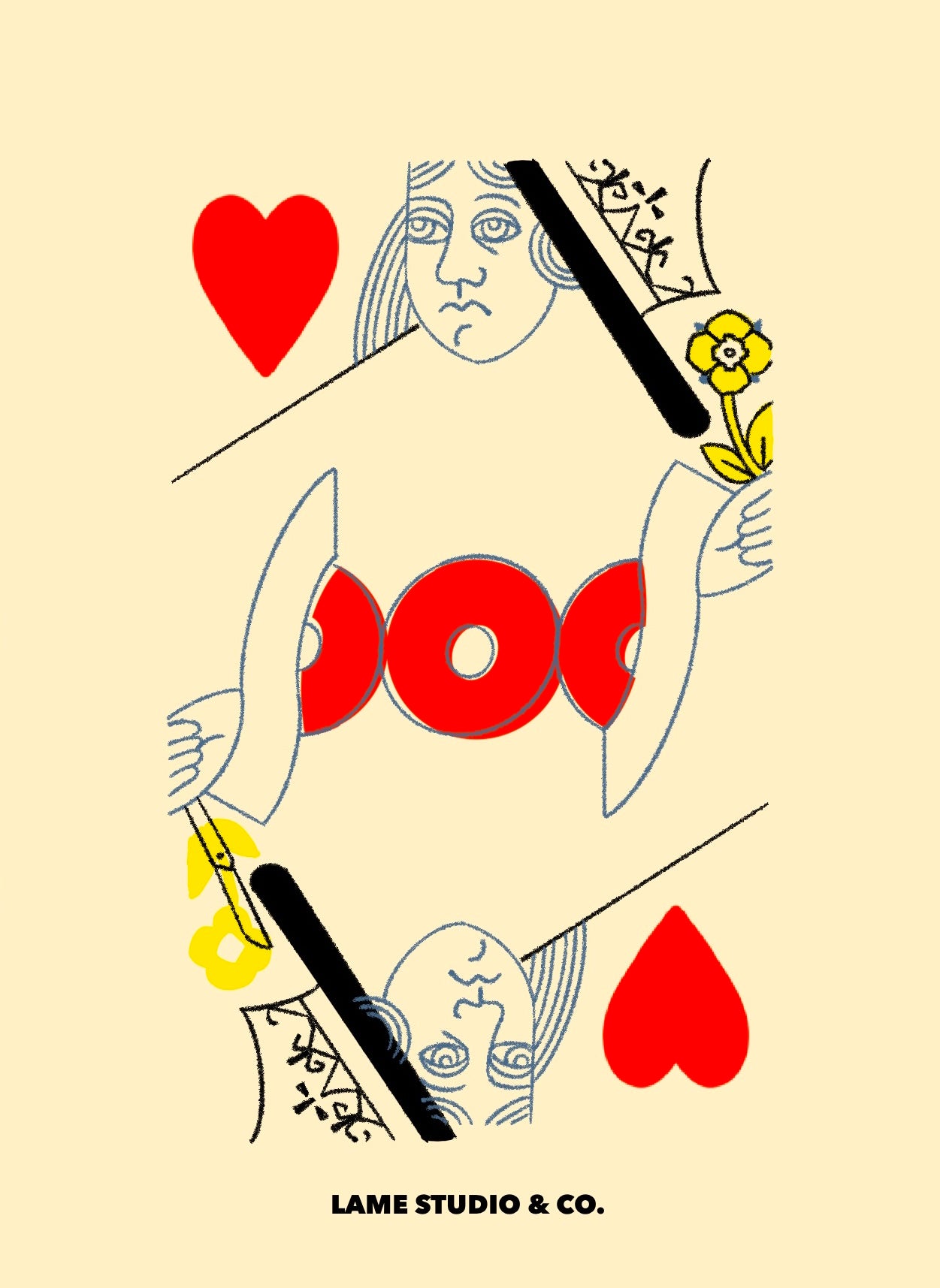 Queen of Hearts Print
