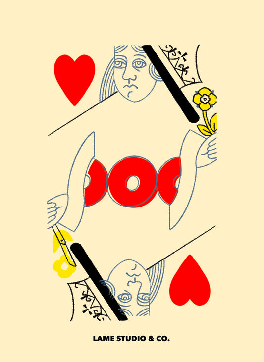 Queen of Hearts Print