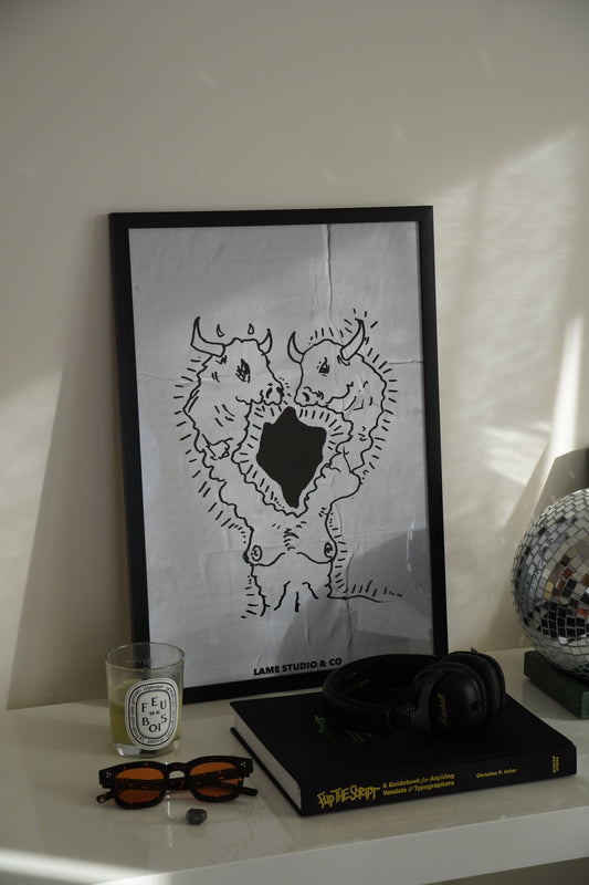 Two Bulls Print