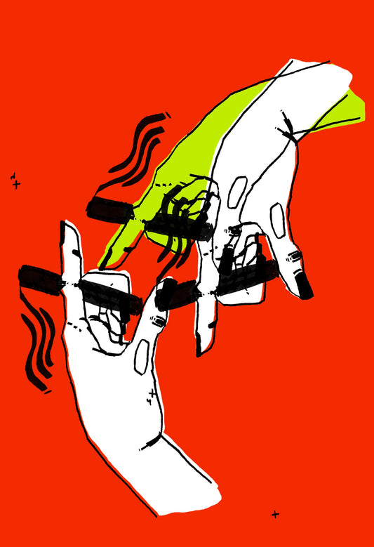 Smoke Break (Red) Print