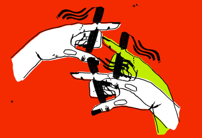 Smoke Break (Red) Print